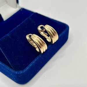 Avon Vintage Gold Hoop Earrings